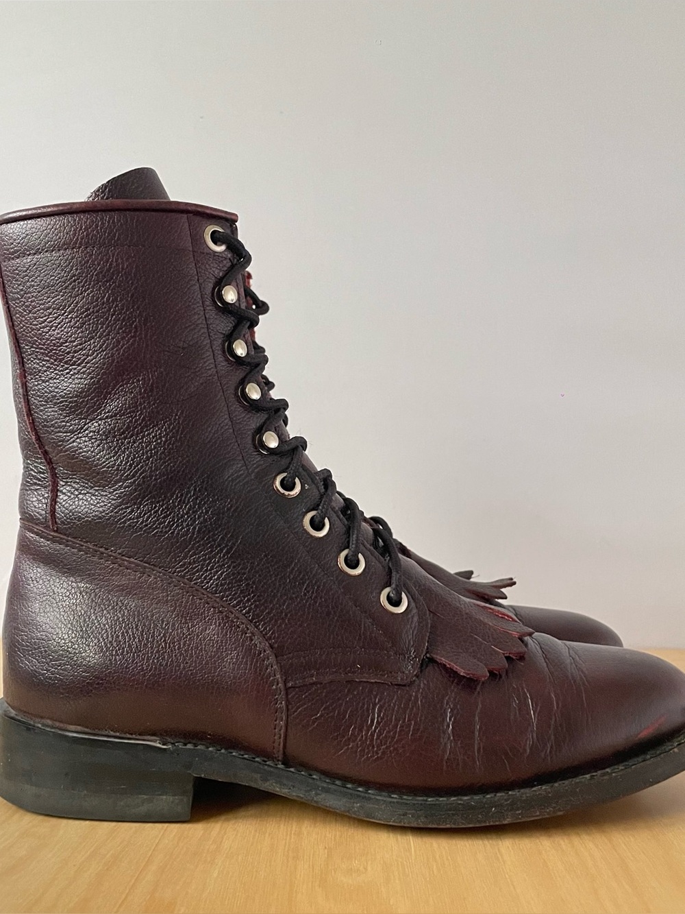 Dan post Zecuda burgundy leather lace-up boots | US 7M